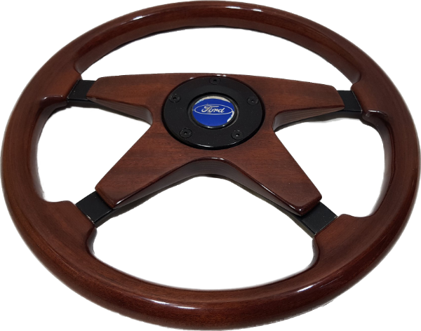 Ford retro wooden steering wheel